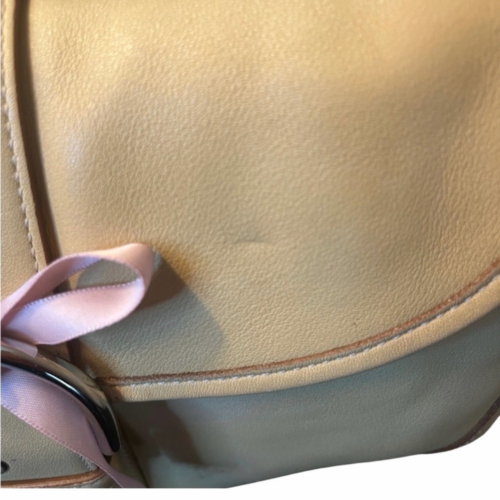 🔥 Vintage Coach Soho Flap Bag 9248 –Y2K 2003 Buckle Shoulder Bag | Beige Leather - Picture 8 of 11